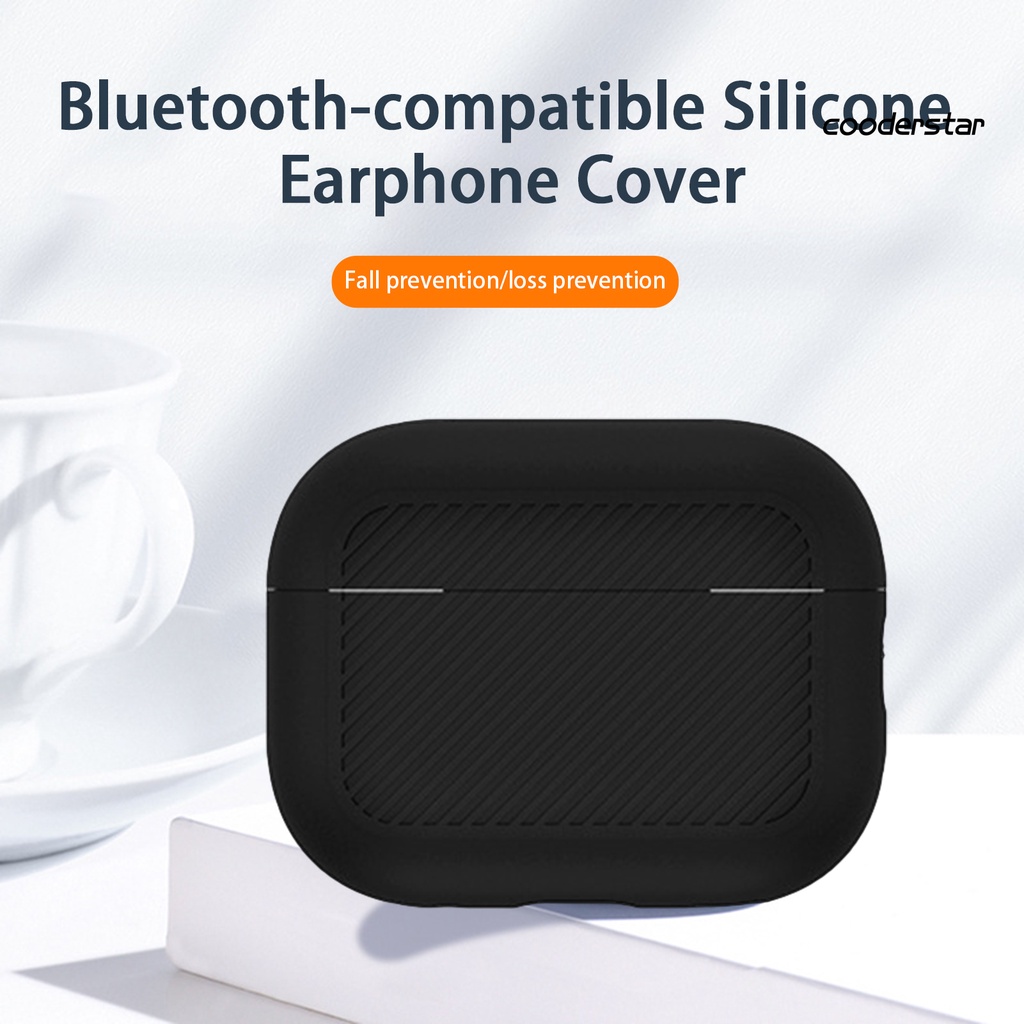 Vỏ Bảo Vệ Hộp Sạc Tai Nghe Airpods Pro 2 Bằng Silicon Dẻo Màu Trơn Chống Trầy / Bụi Bẩn Kèm Dây Đeo Tiện Dụng