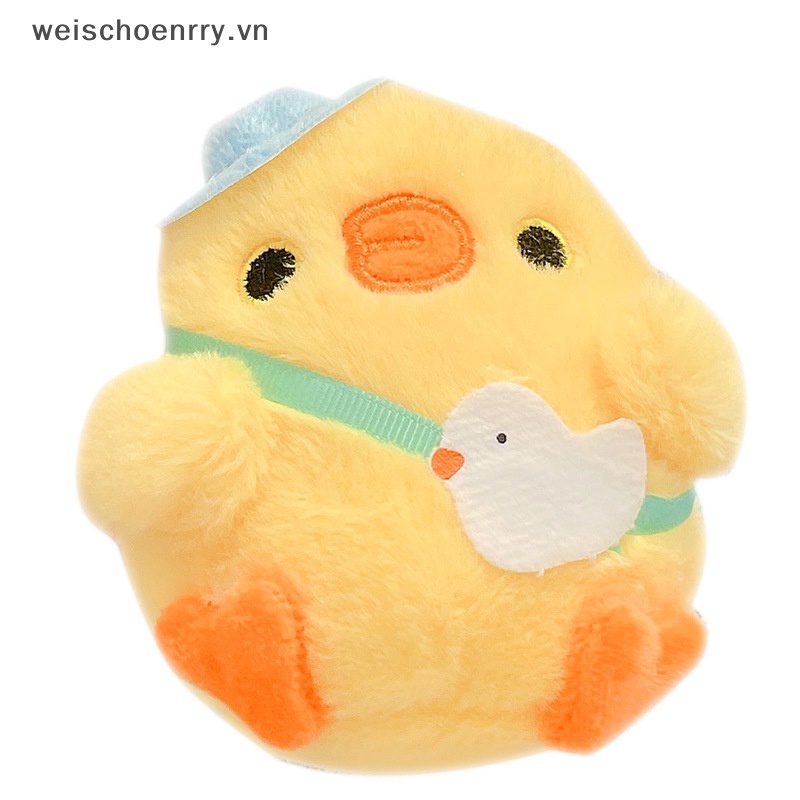 Móc Khóa Gà Nhồi Bông Màu Vàng Dễ Thương