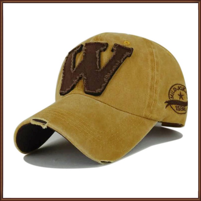 Mũ Lưỡi Trai Cotton Chống Nắng Thêu Chữ Beisbol W Thời Trang Cho Nam Và Nữ