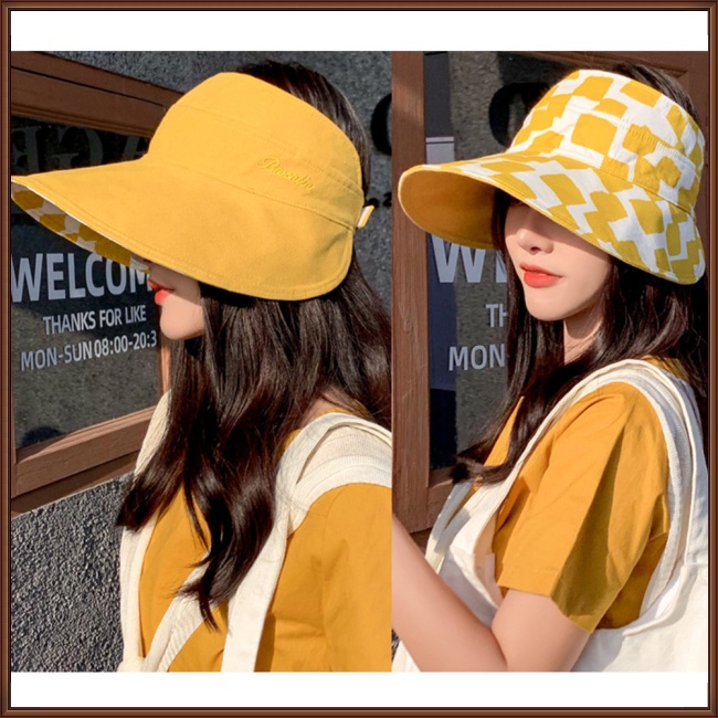 Mũ Rộng Vành Hở Chóp Chống Tia Uv Thời Trang Đi Biển Mùa Hè Bảo Vệ Cho Nữ
