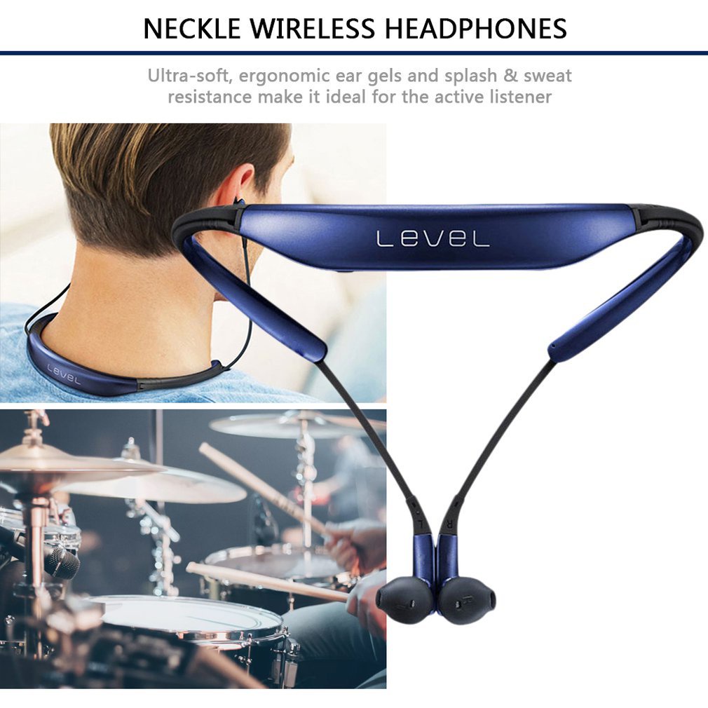Headsets Wireless Stylish Fashion Collar Noise Cancelling Neck Headphone Rechargeable Earphone Ergonomic Earbuds [Q/13]