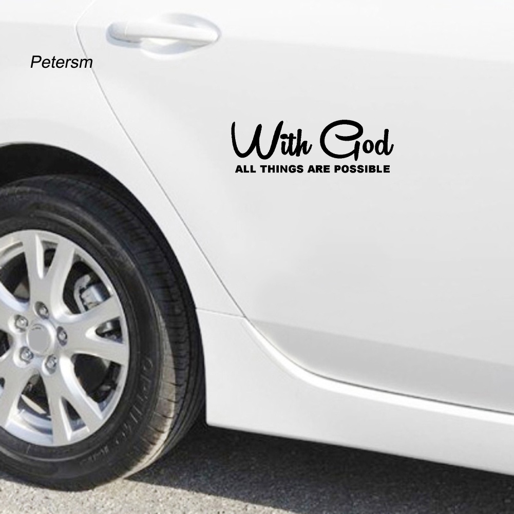 Pp With God All Things Are Possible Sticker Tự Dính Trang Trí Cửa Sổ Xe Hơi