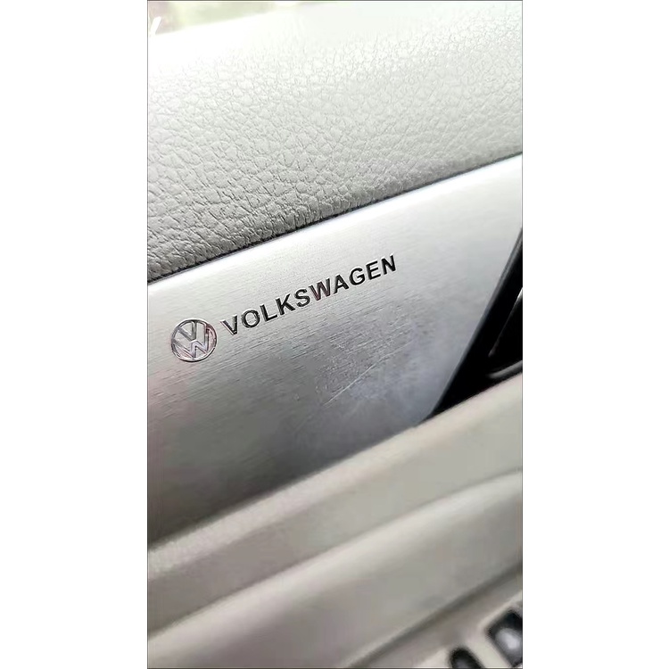 Miếng Dán Logo Volkswagen 3D Bằng Kim Loại Trang Trí Nội Thất Xe Hơi VW Polo Fox Gol Up Golf Beetle Santana Tiguan Passat Touran Jetta Sagitar