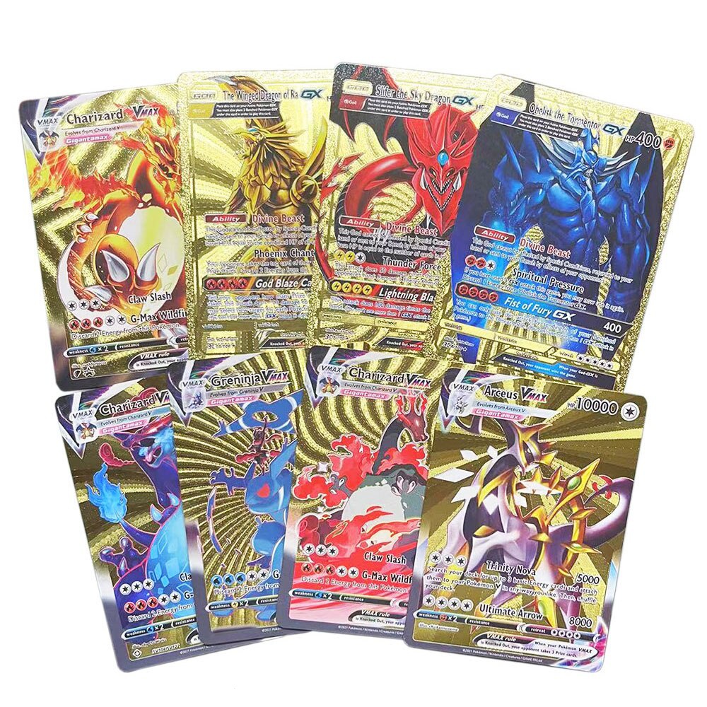 Set 55 Thẻ Bài Pokemon 10000Hp Arceus Charizard Vmax Vstar Thẻ trò chơi cầu vồng