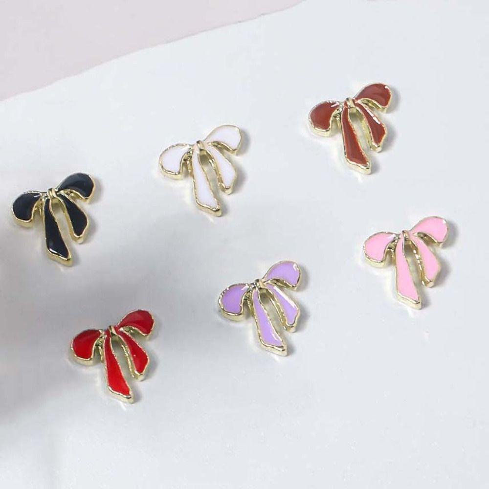 Móng Tay Giả Thắt Nơ Xinh Xắn Thời Trang|Phụ Kiện Trang Trí Móng Tay Hình Nơ Bằng Hợp Kim Phong Cách Nhật Bản