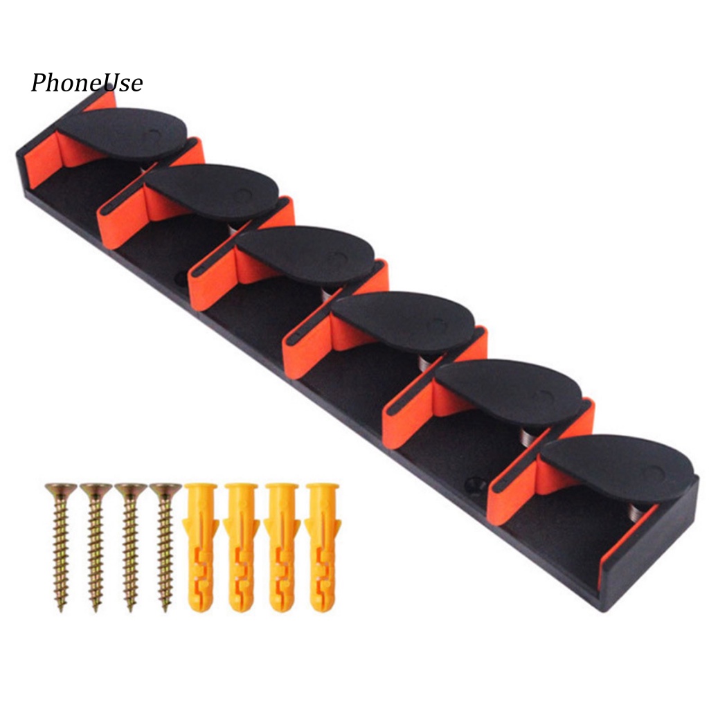 Giá Đỡ Cần Câu Cá 6 Ngăn Bằng PU Gắn Tường Chống Rơi Tiện Dụng