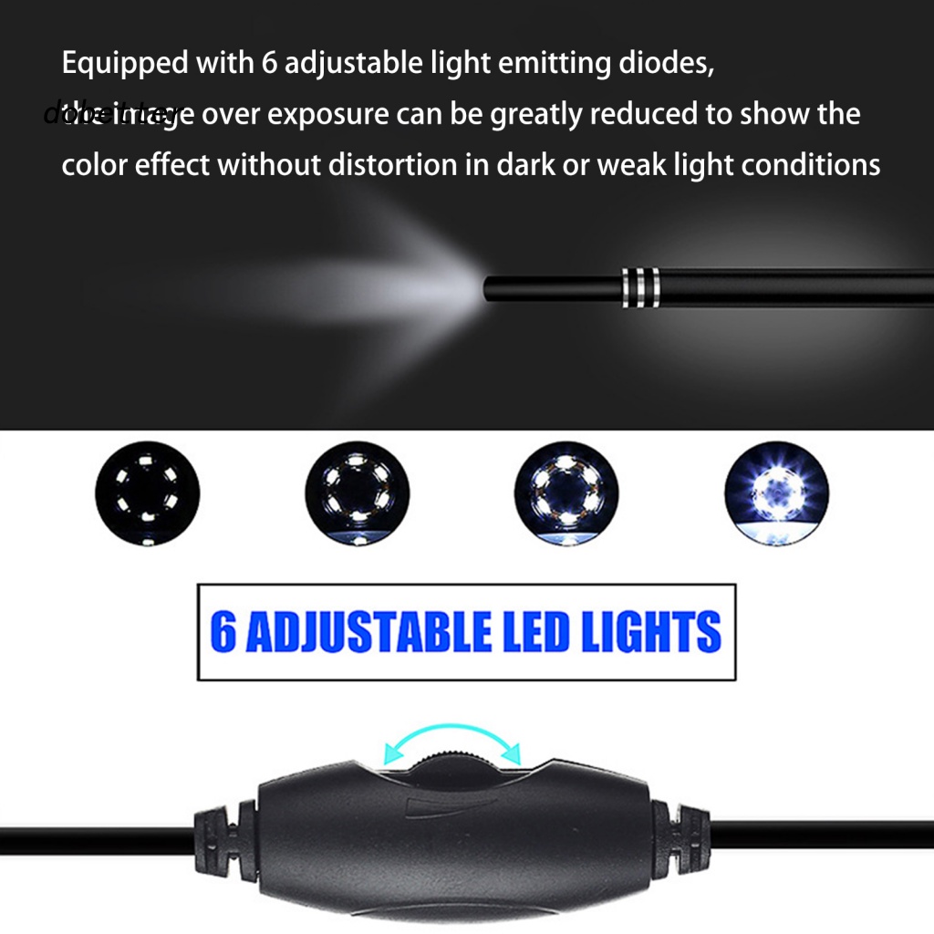1 Bộ Camera Nội Soi Có 6 Đèn Led Đen Trong Suốt Độ Phân Giải Cao