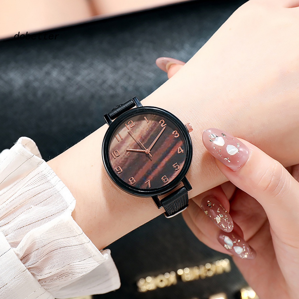 Đồng Hồ Đeo Tay Mặt Tròn Thời Trang Cho Nữ