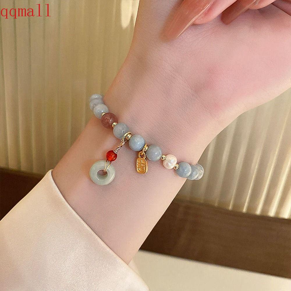 Vòng Tay Chuỗi Hạt Đá Ngọc Lục Bảo Hình Mèo May Mắn Dễ Thương|Vòng Tay Chuỗi Hạt Thời Trang Cho Nữ