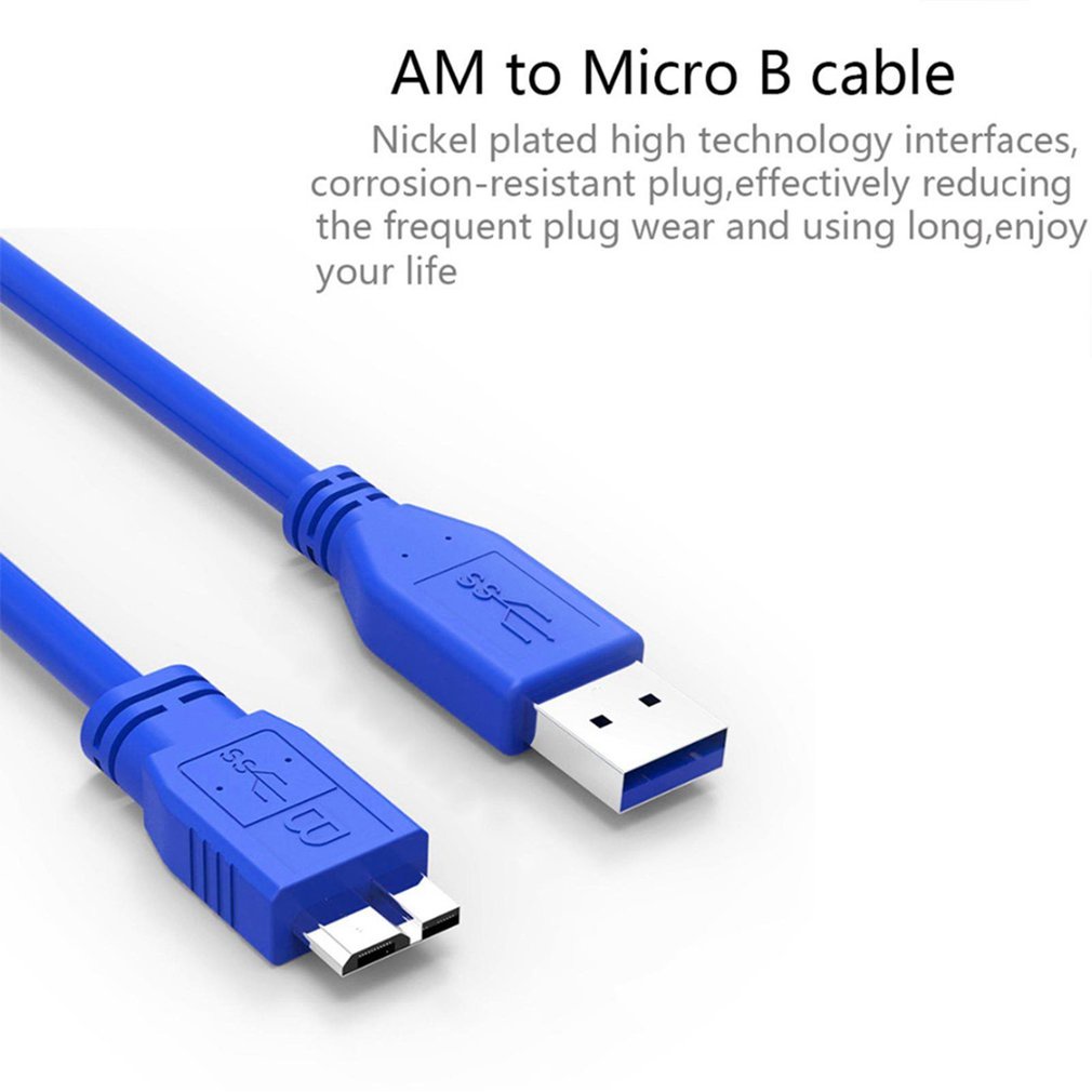 Usb 3.0 A To Micro B Cable For Wds Seagate Compatible WithMulti-Functional Blue [Q/2]