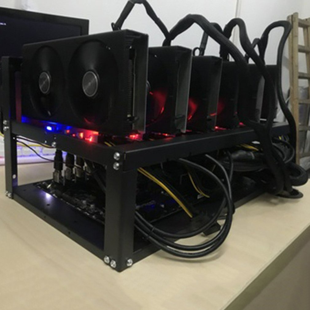 Stackable Open Mining Rig Frame Eth/Etc/Zec Ether Accessories For 6/8 Gpu Crypto Coin Bitcoin Rack Only New [Q/14]