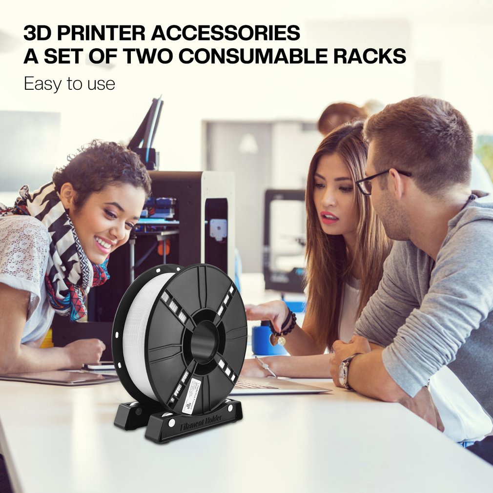 Filament Spool Holders 3D Printer Tabletop Fixed Seat Supplies For Abs Pla Printing Material Shelf Tray [Q/8]