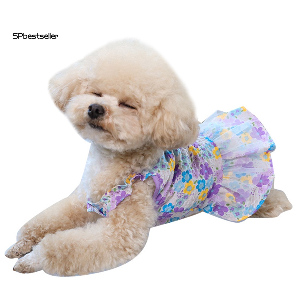 Đầm Vải Tuyn Cotton Thoáng Khí Thoải Mái Thời Trang Mùa Hè Cho Thú Cưng