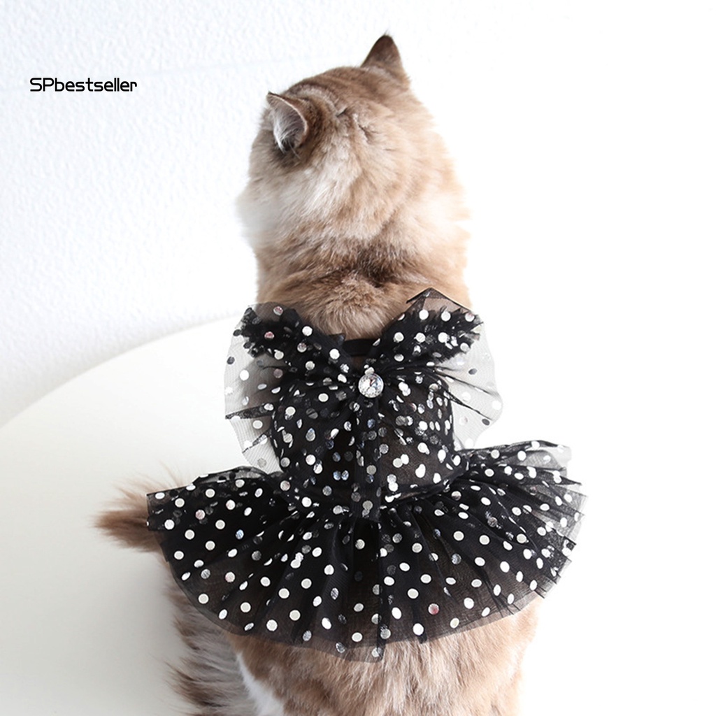 Đầm Không Tay Họa Tiết Chấm Bi Thoáng Khí Thời Trang Cho Cún Cưng