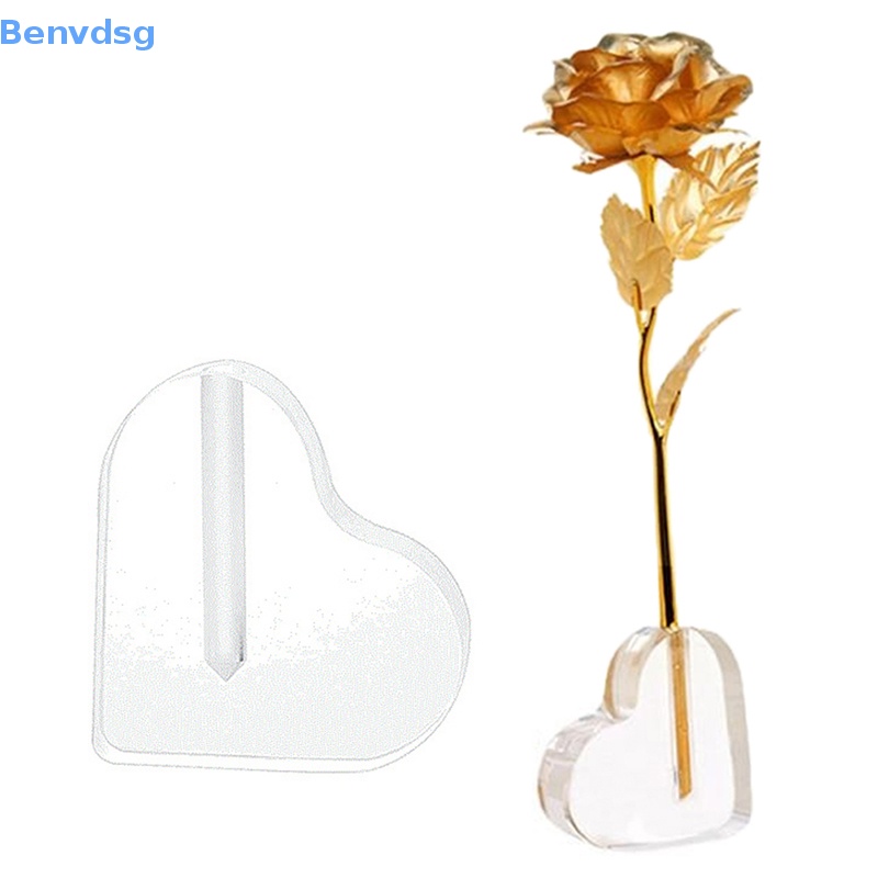 Giá Đỡ Trưng Bày Hoa Hồng Bằng Acrylic Hình Trái Tim