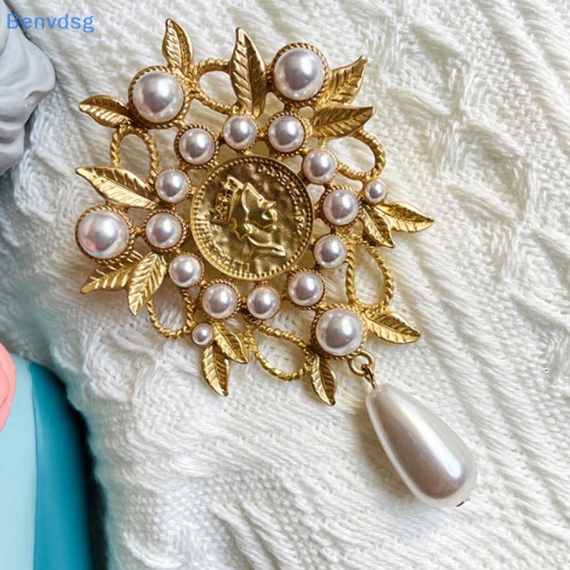 Benvdsg > Ghim Cài Áo Khoác Hình Giọt Nước Lá Rỗng Màu Vàng Kim Mặt Nhám Phong Cách Baroque Cổ Điển Hợp Thời Trang Cho Nữ well