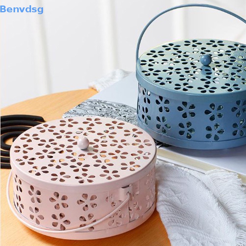 Hộp Đựng Nhang Muỗi Hình Tròn Có Tay Cầm Tiện Dụng