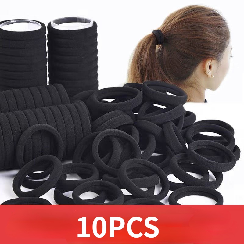 Dây Buộc Tóc Cao Su Co Giãn Màu Trơn Đơn Giản Dành Cho Nữ