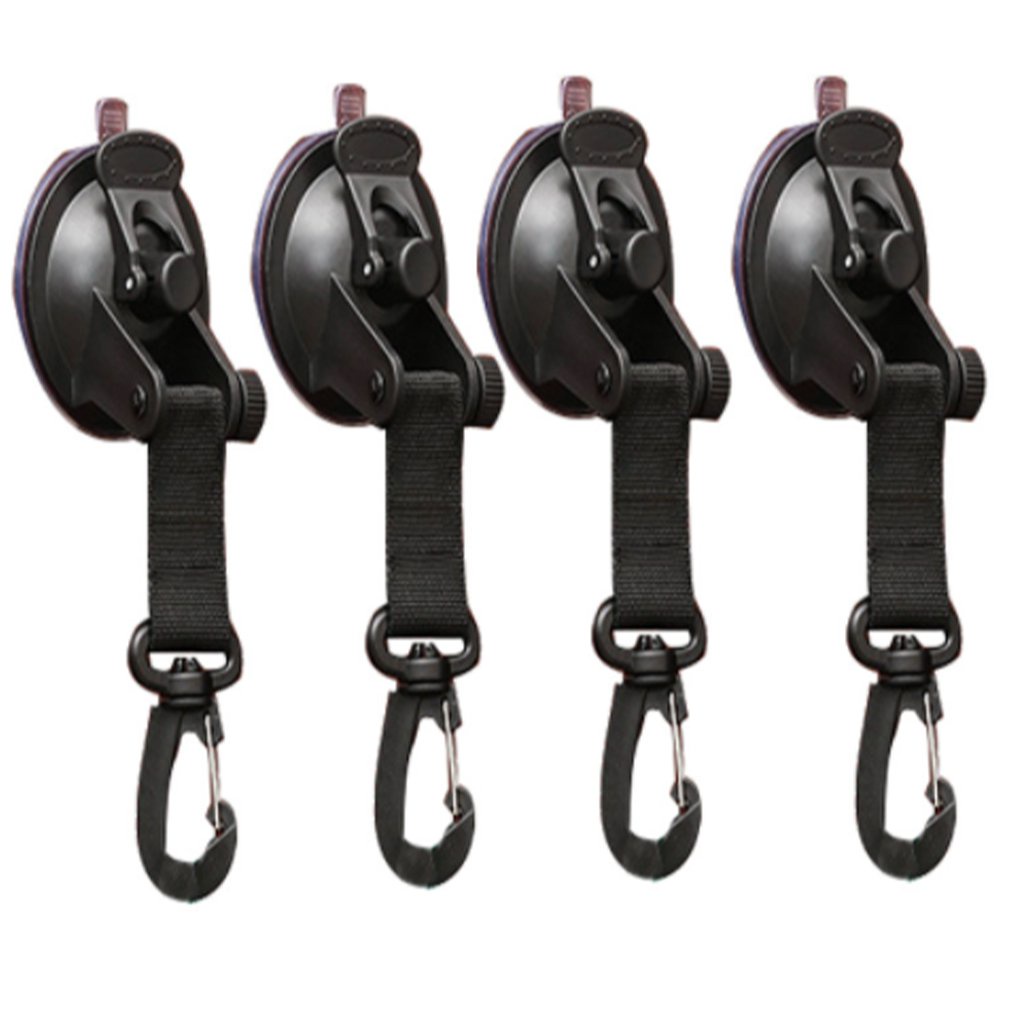 4Pcs/Set Universal Round Shape Suction Cup Anchor Securing Hook Tie Down Camping Tarp Car Side Awning Pool Tarps Tents [Q/5]