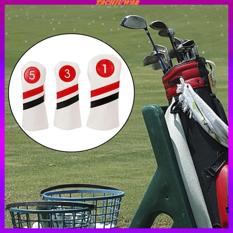 Bộ 3 Vỏ Bọc Đầu Gậy Đánh Golf Bằng Lông Cừu Lót Gỗ Chống Mòn