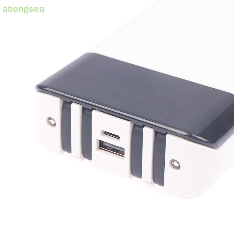 Abongsea Set 7 Hộp Tự Làm Có 4 Dây 18650 Case 5V 2.1A Màn Hình LCD Kỹ Thuật Số Kèm Đèn Pin Cho IP Xiaomi Huawei Nice