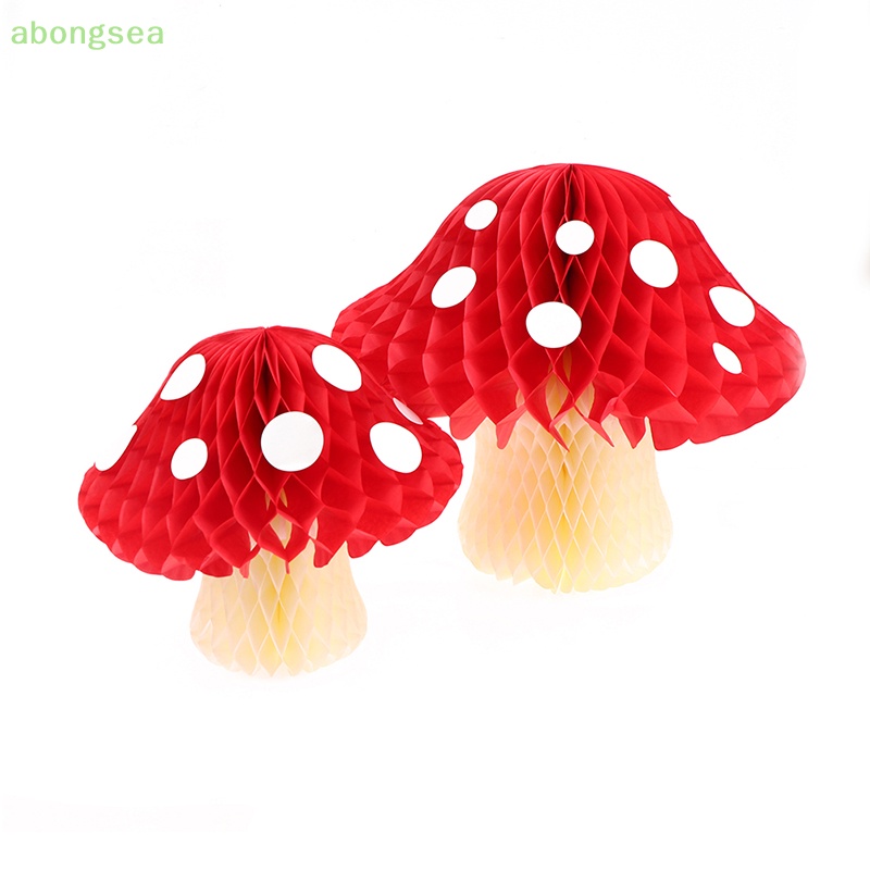 Abongsea Bóng Hình Nấm Tổ Ong Bằng Giấy Trang Trí Tiệc