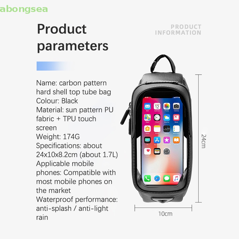 Túi Đựng Điện Thoại 6.5 Inch Chống Thấm Nước Có Thể Chạm Màn Hình Cảm Ứng Gắn Khung Trước Xe Đạp