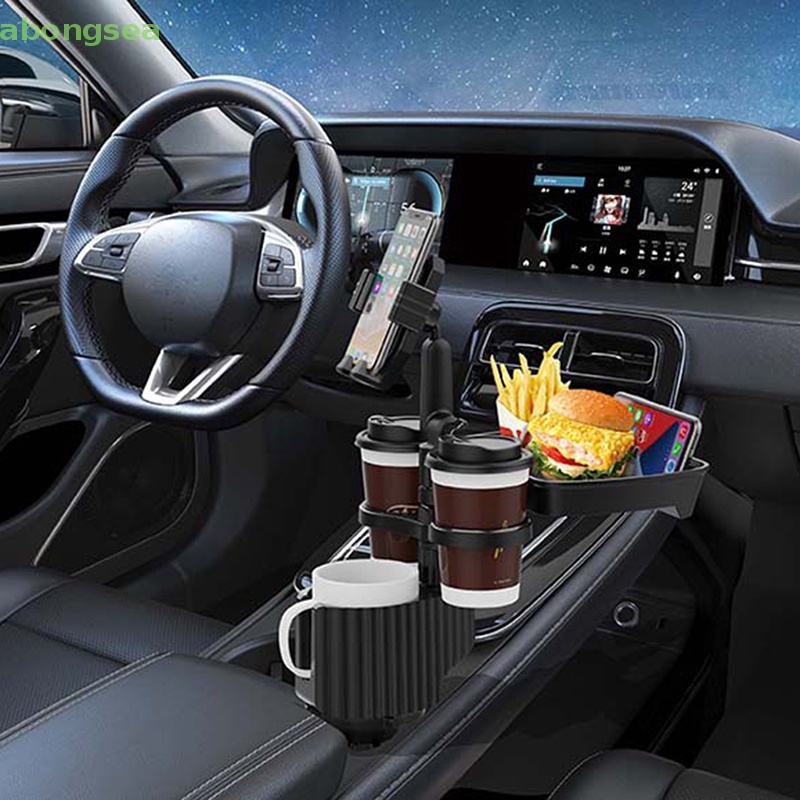 Khay Đựng Ly Nước / Điện Thoại Xoay 360 Độ Trên Xe Hơi Tiện Dụng