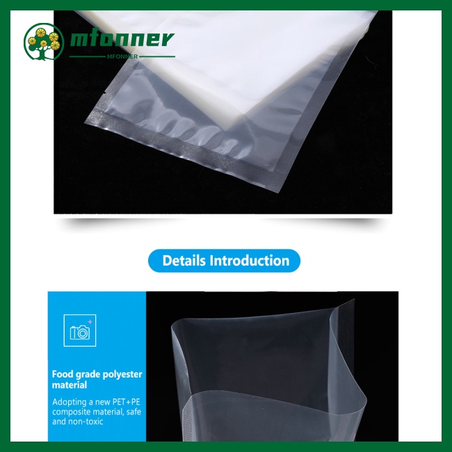 Set 100 Túi Hút Chân Không Trong Suốt Đựng Thực Phẩm