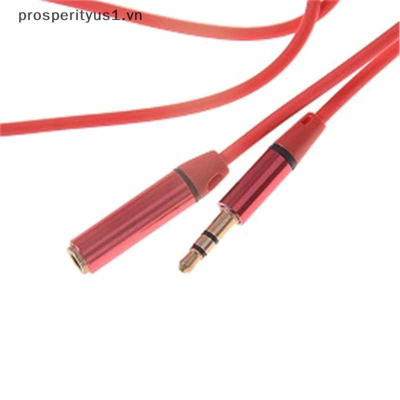 Dây Cáp Nối Dài Tai Nghe 4 Cực 3.5mm Màu Đỏ prosperityus1