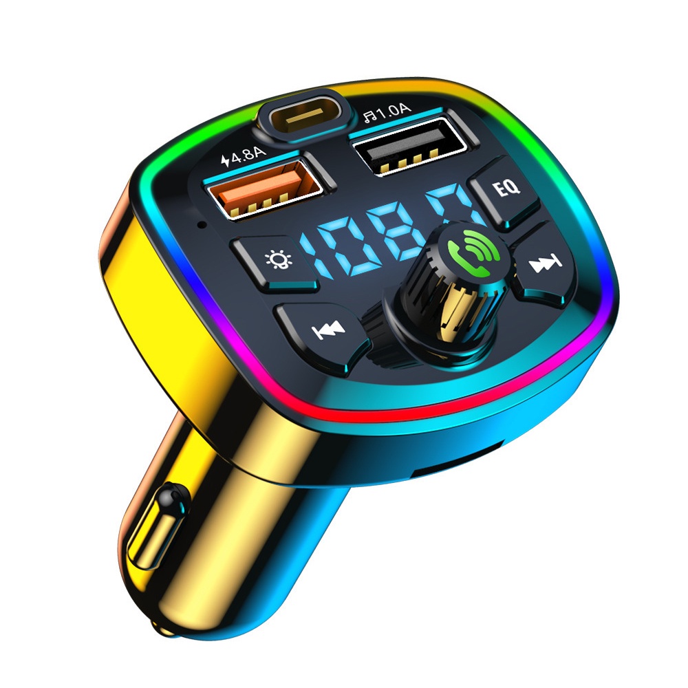 Tẩu Sạc Nhanh PD 18W Type-C USB 4.2A Tích Hợp Đèn LED Cho Xe Hơi MP3