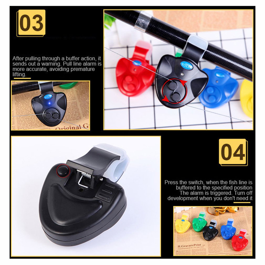 Intelligent Buffer Hook Rod And Sea Fishing Smart Bite Alarm Sealed Without Bolt Energy Saving Sound Light [Q/10]