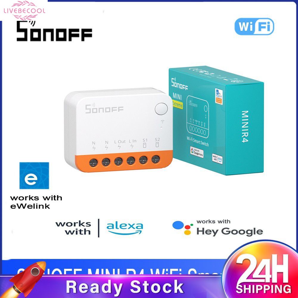 Sonoff Mini R4 Wifi Thông Minh Mô-đun Chuyển Đổi Wi-Fi 2 Cách Chuyển Đổi Nhà Thông Minh Làm Việc Với R5 S-Mate Điều Khiển Không Dây Alexa Google Nhà Livebecool