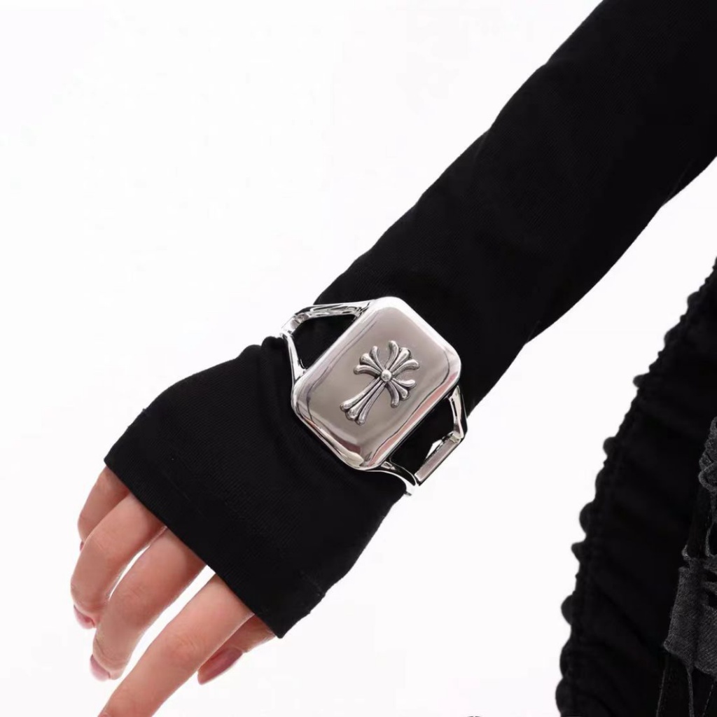 Vòng Tay Thiết Kế Đặc Biệt Hip Hop Hình Vuông Phong Cách Âu Mỹ Cho Nam Và Nữ Lux