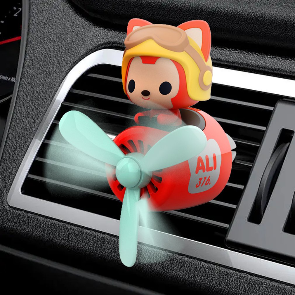 Air Freshener Outlet Rotary Propeller Cars Aroma Diffuser Perfume Clip Lovely Car Interior Accessories [Q/5]