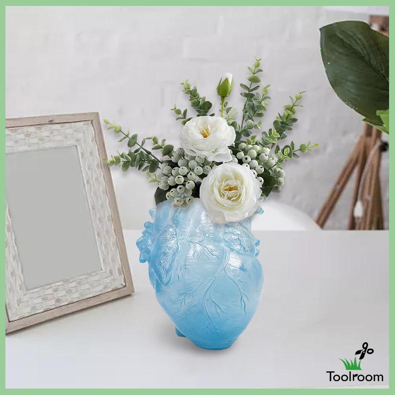 Chậu Hoa Điêu Khắc Hình Trái Tim Trang Trí Phòng Ăn