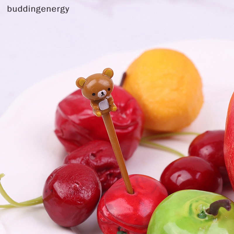 {BUDDI} Set 12 Nĩa Ăn Trái Cây / Bánh Kem / Trái Cây Bằng Nhựa Cấp Thực Phẩm Trang Trí Bữa Tiệc Cho Bé {BUDDI {Budd