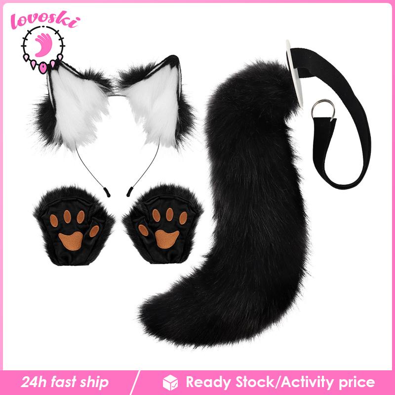 Băng Đô Tai Và Đuôi Lông Nhung Dùng Biểu Diễn Nhảy Múa