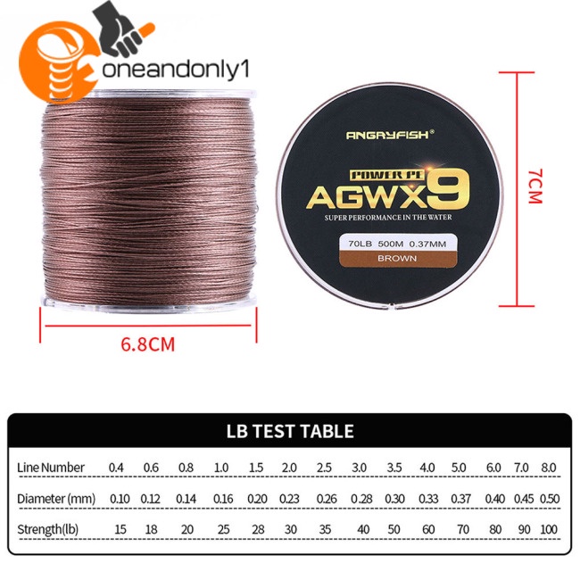 Cuộn Dây Câu Angryfish Agwx9 500m Chất Lượng