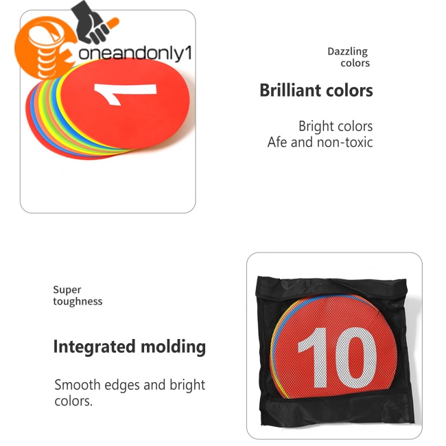 Bộ 10 Tấm Thảm Tập Đánh Dấu Số 1-10 Hai Mặt Chống Trượt Tiện Dụng