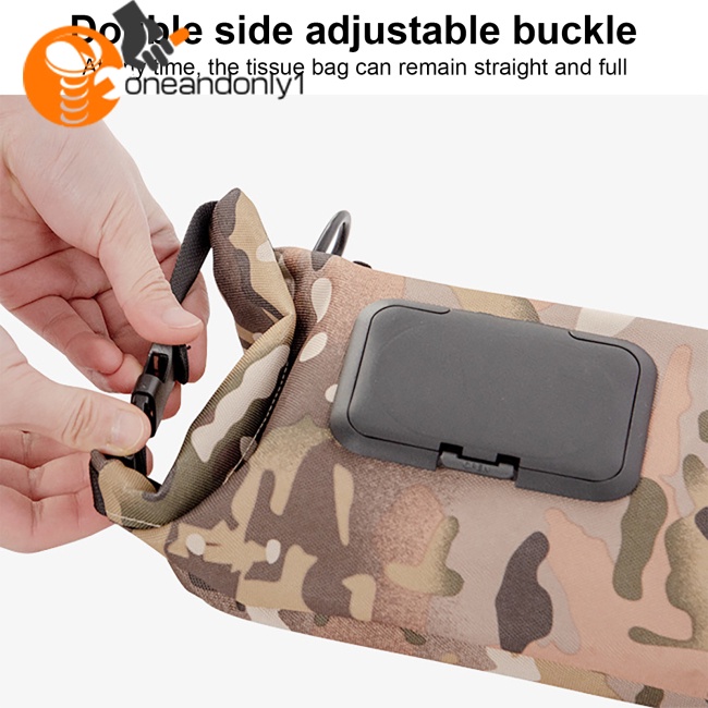 Hộp Đựng Khăn Giấy Ướt Bằng Vải Oxford Chống Nước Họa Tiết Rằn Ri Dùng Khi Đi Cắm Trại