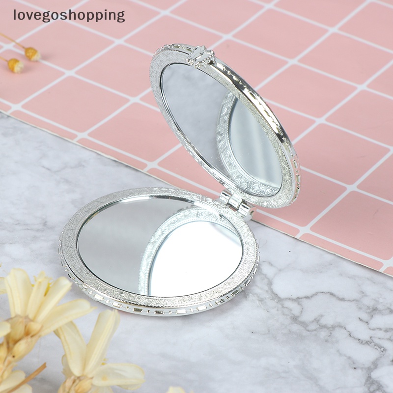 Gương Trang Điểm Hai Mặt Mini Dạng Gập Phong Cách Vintage