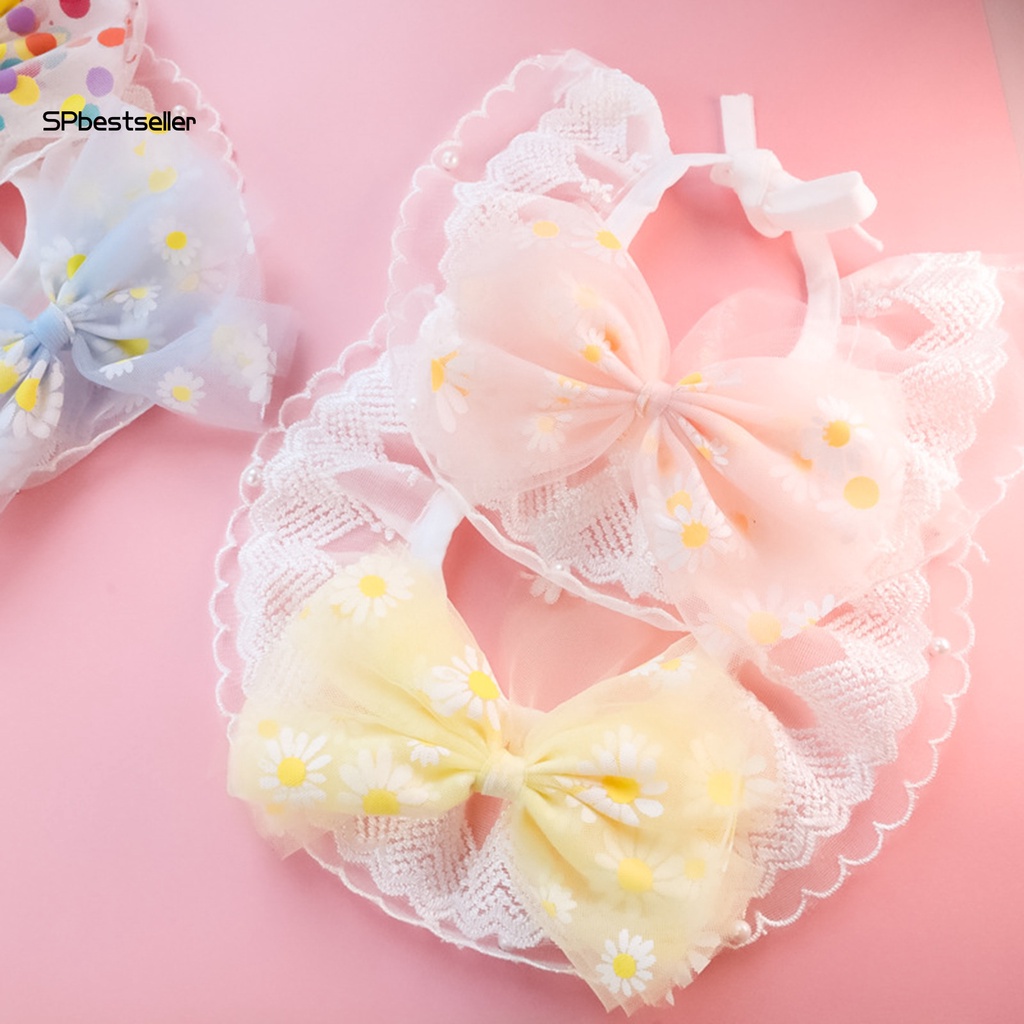 Spbestsellyr Vòng Cổ Thú Cưng Bằng Cotton Polyester Thắt Nơ Nhiều Màu Thân Thiện Với Da Chống Mài Mòn Dễ Sử Dụng