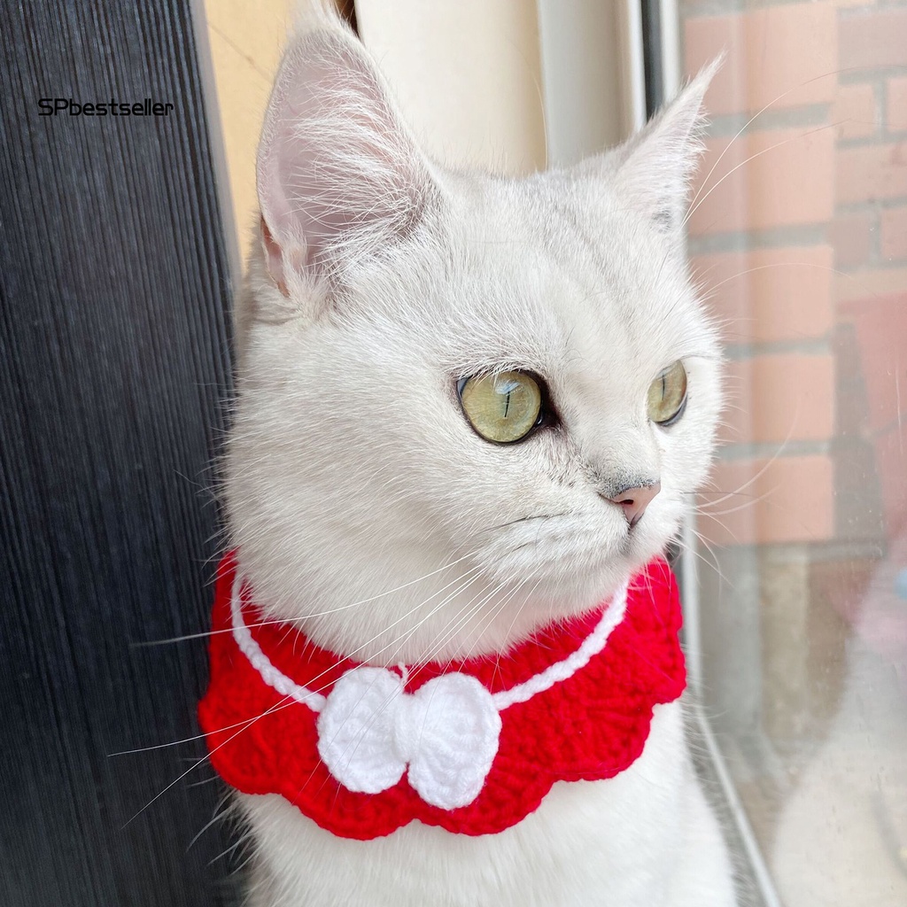 Yếm Đeo Cổ Đan Len Handmade Có Thể Điều Chỉnh Dành Cho Thú Cưng