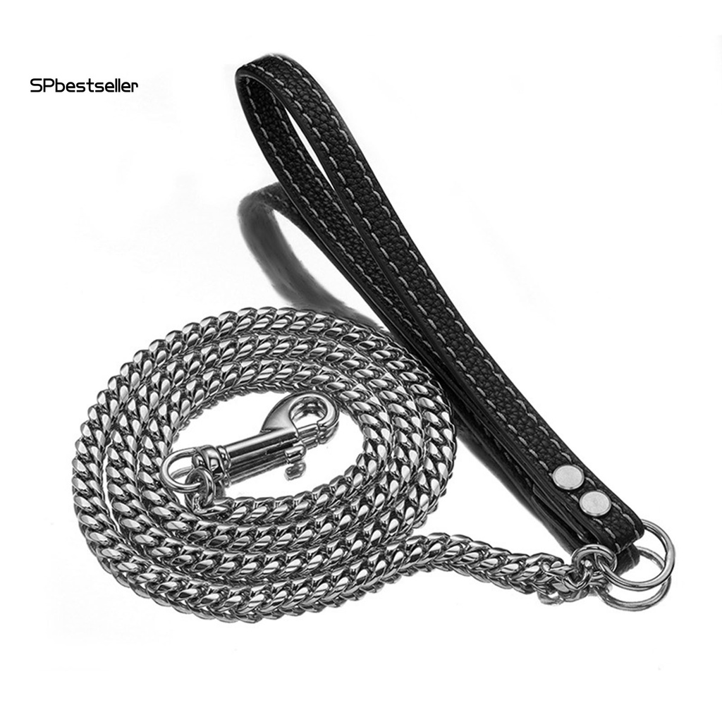 Dây Xích Dắt Thú Cưng Đi Dạo Chất Liệu Giả Da Và Thép Không Gỉ Cuba