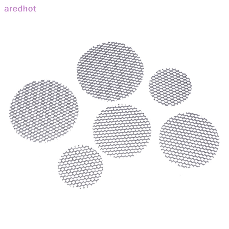 Bộ 2 Khung Lưới Tổ Ong Tròn Bằng Nhôm Mềm Chống Chói Chống Chói Cho Đèn Pha Xe Hơi Mới