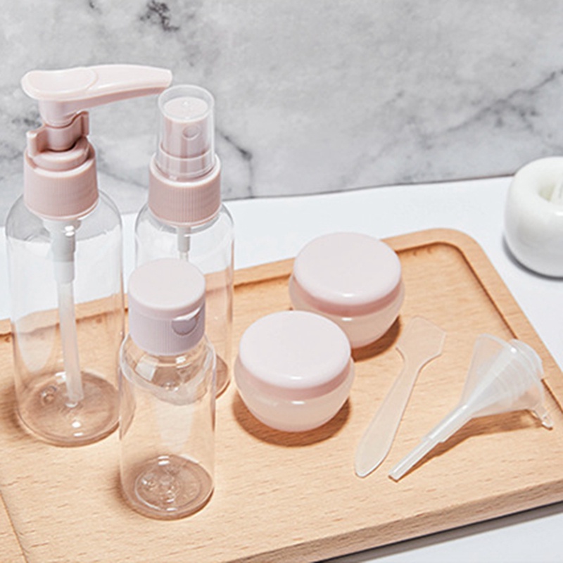 Set 8 Chai Nhựa Rỗng Dạng Xịt Mini Dùng Đựng Mỹ Phẩm Khi Đi Du Lịch