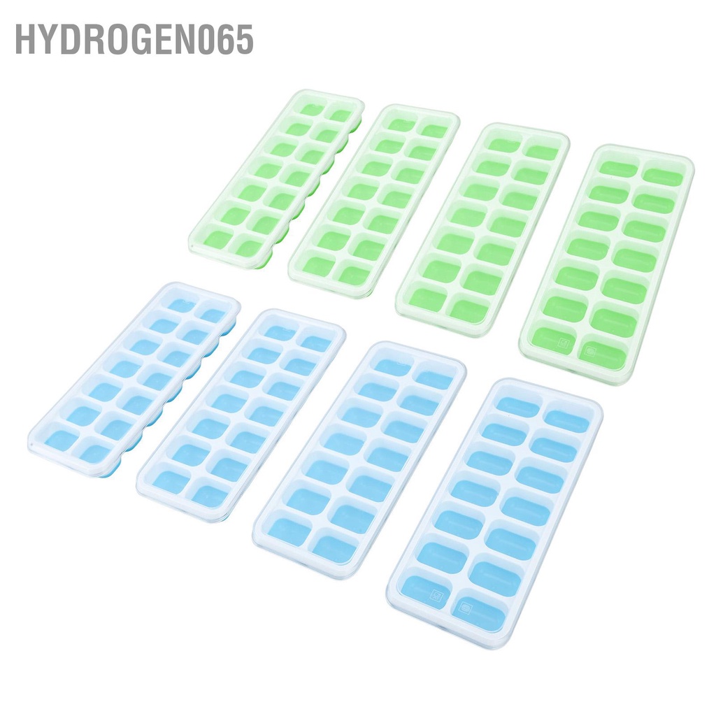 Hydrogen065 4 khuôn làm đá viên Khuôn có nắp rời Hộp bảo quản thực phẩm bổ sung cho bé