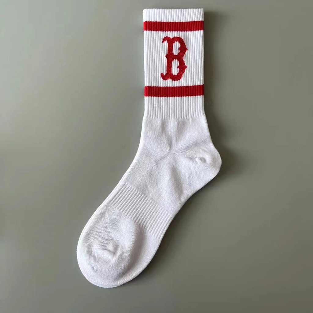 Vớ Thể Thao Cotton Hàn Quốc NY LA Harajuku Kẻ Sọc Màu Trơn Cho Nữ