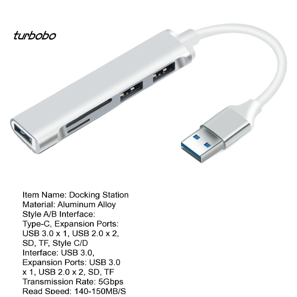 Hub Chia Cổng USB 2.0 / 3.0 Tốc Độ Cao 5 Trong 1